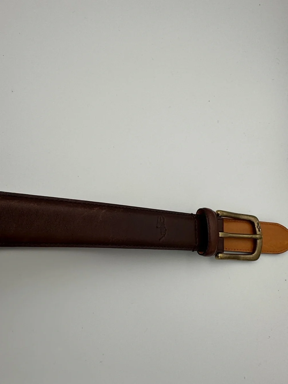 Polo Ralph Lauren Vintage Italian Leather Belt Sz34 Used